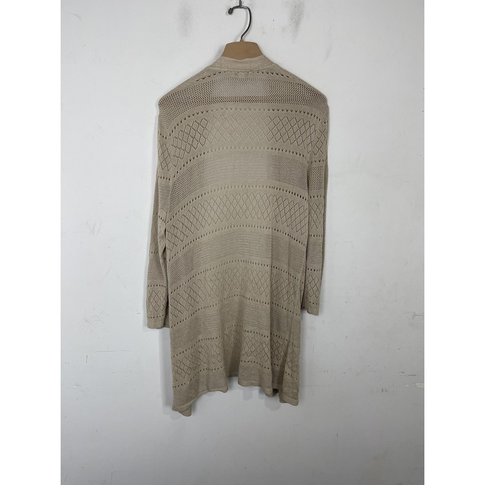 Croft & Barrow Womens Cardigan XL Long Duster‎ Boho Country Festival Twee Beige - Picture 2 of 10